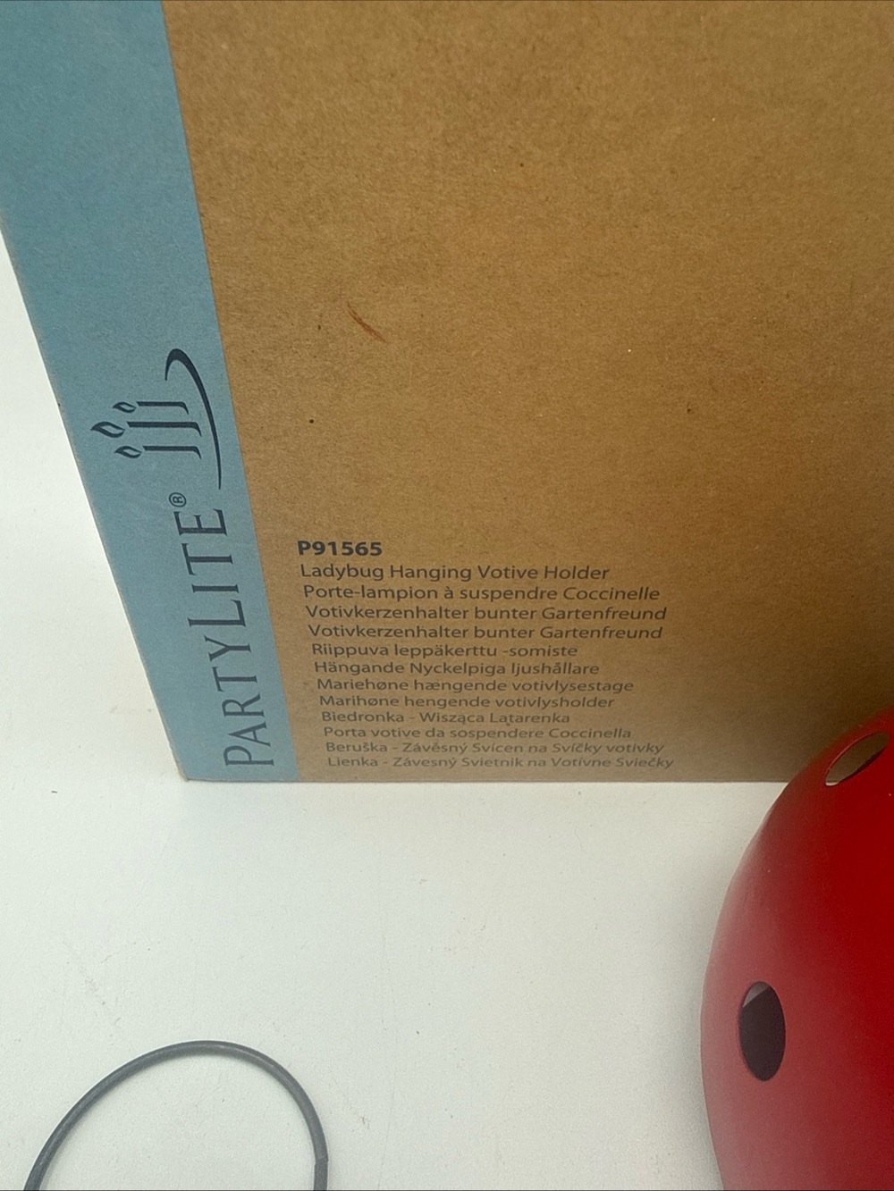 PARTYLITE Ladybug P91565 Hanging votive candle holder - Picture 2 of 9